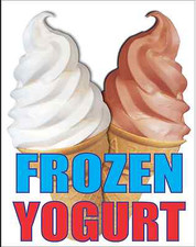 FROZEN YOGURT Decal Sticker for Restaurant Delivery Shop Window Car Sign