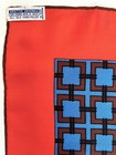 VTG Jean Casanave Orange Silk Geometric Graphic square scarf Career Rolled Edges — photo 4