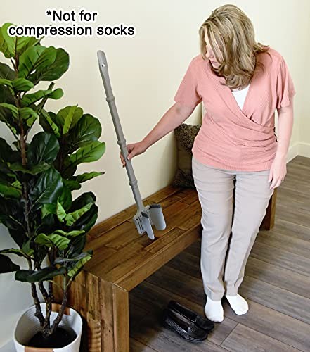 Sockenochse - Sockenentferner in verlängerter Länge und langer Schuhlöffel - einfaches An- und Ausziehen  - Bild 3 von 7