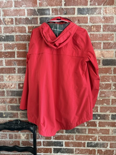 PENDELTON Ladies Plaid Lined Red Style Rain Jacket Coat Hooded Women’s Sz XL - Picture 2 of 14