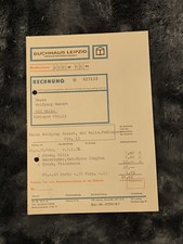 Original DDR Buchhaus Leipzig Rechnung 1971 beidseitig Fehlende Bücher Halle
