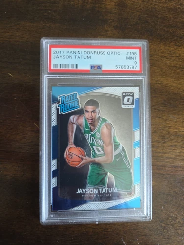 2017-18 Panini Donruss Optic Rated Rookie Jayson Tatum #198 Blue Prizm /49 (RC)
