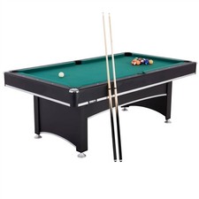 7-Foot 2-in-1 Pool Table and Ping Pong Conversion Top Game Table Set