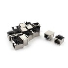15Pcs RJ45 8 Forward Pins Shielded Modular PCB Jack Ports Sockets 18mm Length