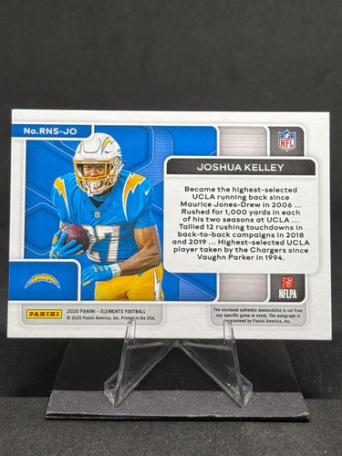 Joshua Kelley 2020 Elements Rookie Neon Signs parche automático #RNS-JO Prime/15 - Imagen 2 de 2