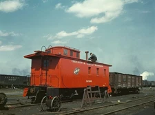 Chicago and North Western Railway Cupola Caboose 12432 Chicago 1943 5 x 7 Photo