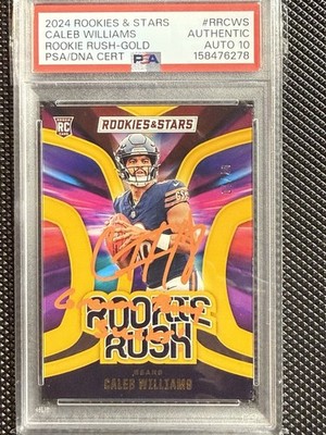 2024 Caleb Williams Rookies & Stars Gold /10 Green Bay Sucks Autograph PSA 10
