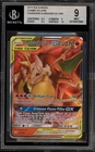 Pokemon Charizard & Braixen GX Cosmic Eclipse Holo Rare #22 BGS 9 Mint