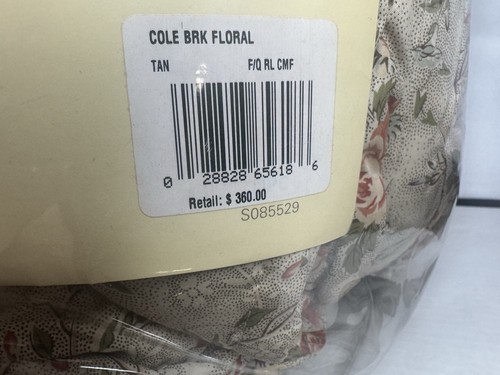 RALPH LAUREN Vintage Cole Brook Floral Comforter- Queen Size NOS - Picture 4 of 7