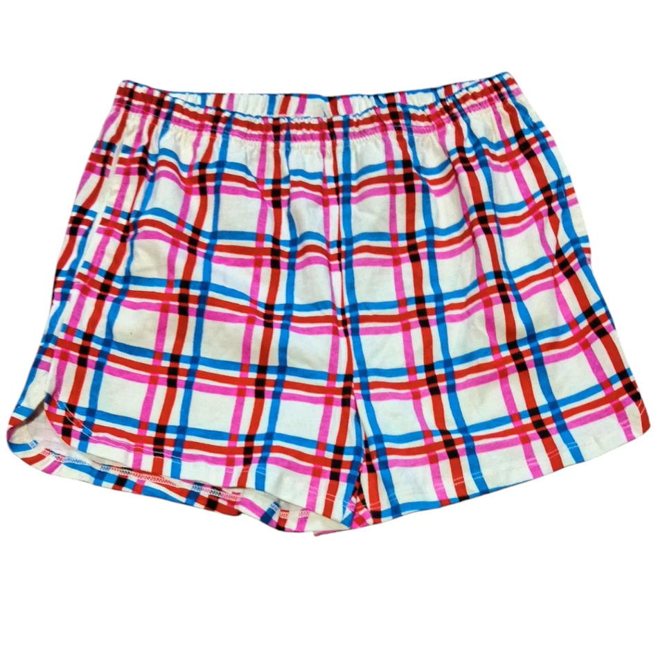 Conjunto de pantalones cortos y mangas Hanna Anderson fresa y cuadros para niña talla 12 Foto 4 de 4