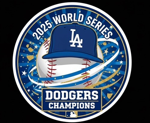 Los Angeles Dodgers 2025 World Series Champions Sticker 3 Pack - Picture 2 of 2