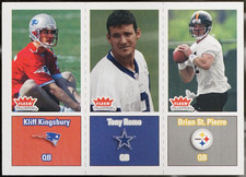 2003 Fleer Tradition Football Kliff Kingsbury / Tony Romo / Brian St. Pierre  NM