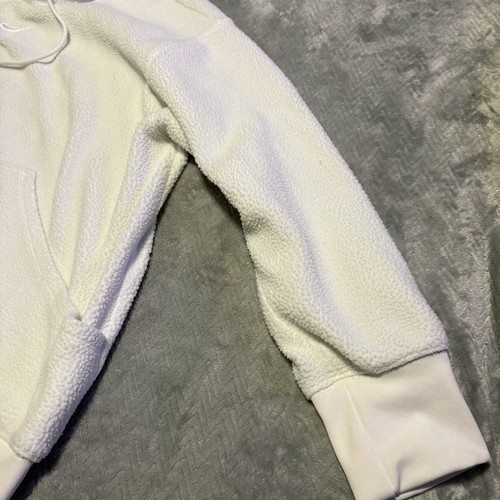 Nike Damen Oversized Hoodie Pullover Sweatshirt weiß Gr. XL flauschig - Bild 8 von 20