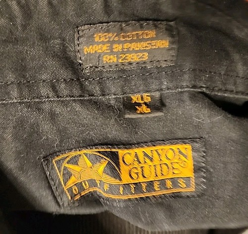 Camisa a Presión De Colección XLG Canyon Guide Outfitters S.West Rodeo Azteca Tribal Negra Perla - Imagen 3 de 4