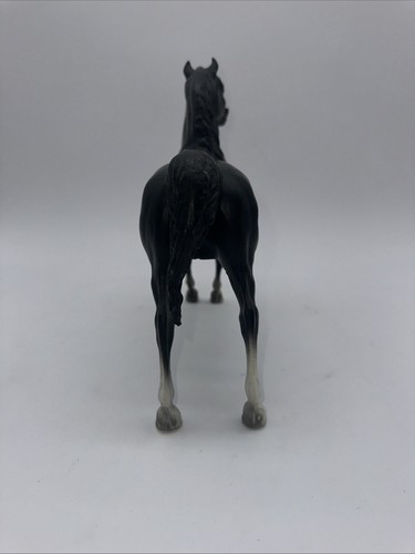 Vintage 1960-1985 Breyer Traditional Show Stance Black Morgan Stallion #48 con stella - Foto 10 di 18