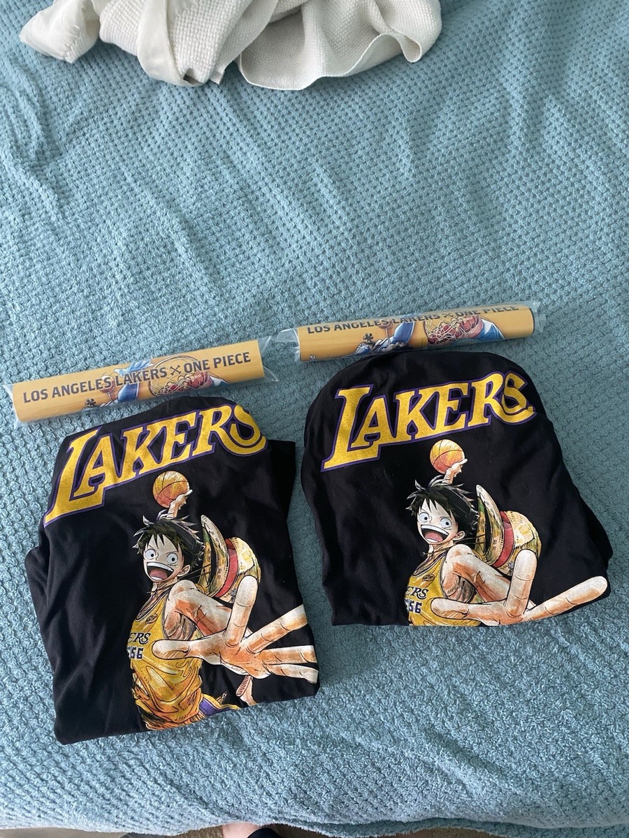 2x Lakers X One Piece Anime Collab Shirt and 2xPoster