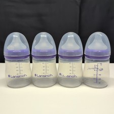 Lansinoh Breastmilk Feeding 5 Oz Bottle With NaturalWave Nipple Lot Of 4