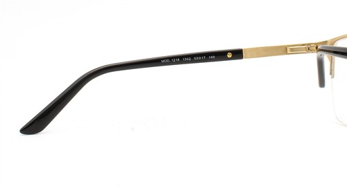 Versace Semi Rimless Eyeglasses Glasses VE1218 1342 Shiny Black Gold 53mm w/case - Picture 7 of 9