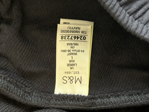 M&S jogger shorts Black and navy Elastic Waist And Drawstrings Mens L - Picture 6 of 7