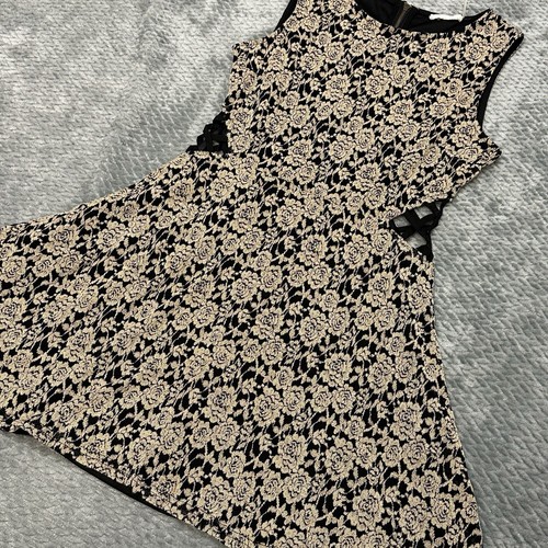 Blue Pepper Y2K Kleid Damen S Cut Out Blumen Burnout Whimsygoth Cocktail - Bild 5 von 10