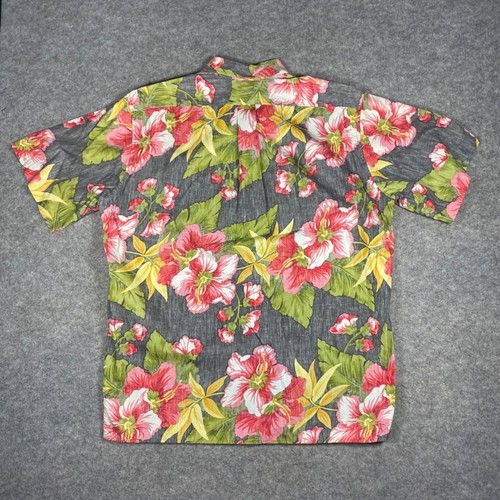 Reyn Spooner Hawaiian Traditionals Mens L Short Sleeve Button Up Aloha Flowers - Picture 4 of 7