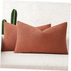 Fall 12x20 Inch Decorative Lumbar Throw 20" x 12" (Pack of 2) Burnt Orange