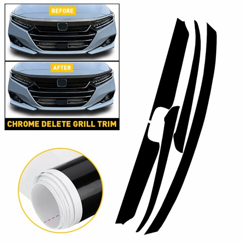 For Honda Accord 2021 2022 Front Grille Chrome Delete Precut Vinyl Blackout Trim - Picture 11 of 12