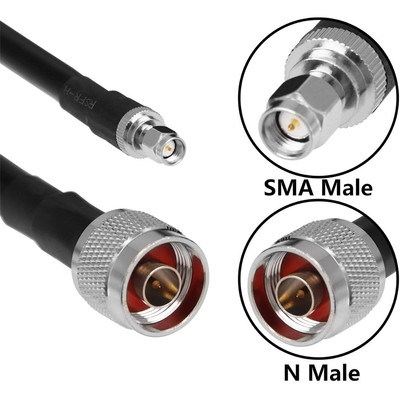 GEMEK 75ft = 23M SMA Male to N Male Antenna Cable 50Ohm Low Loss Copper Coaxial