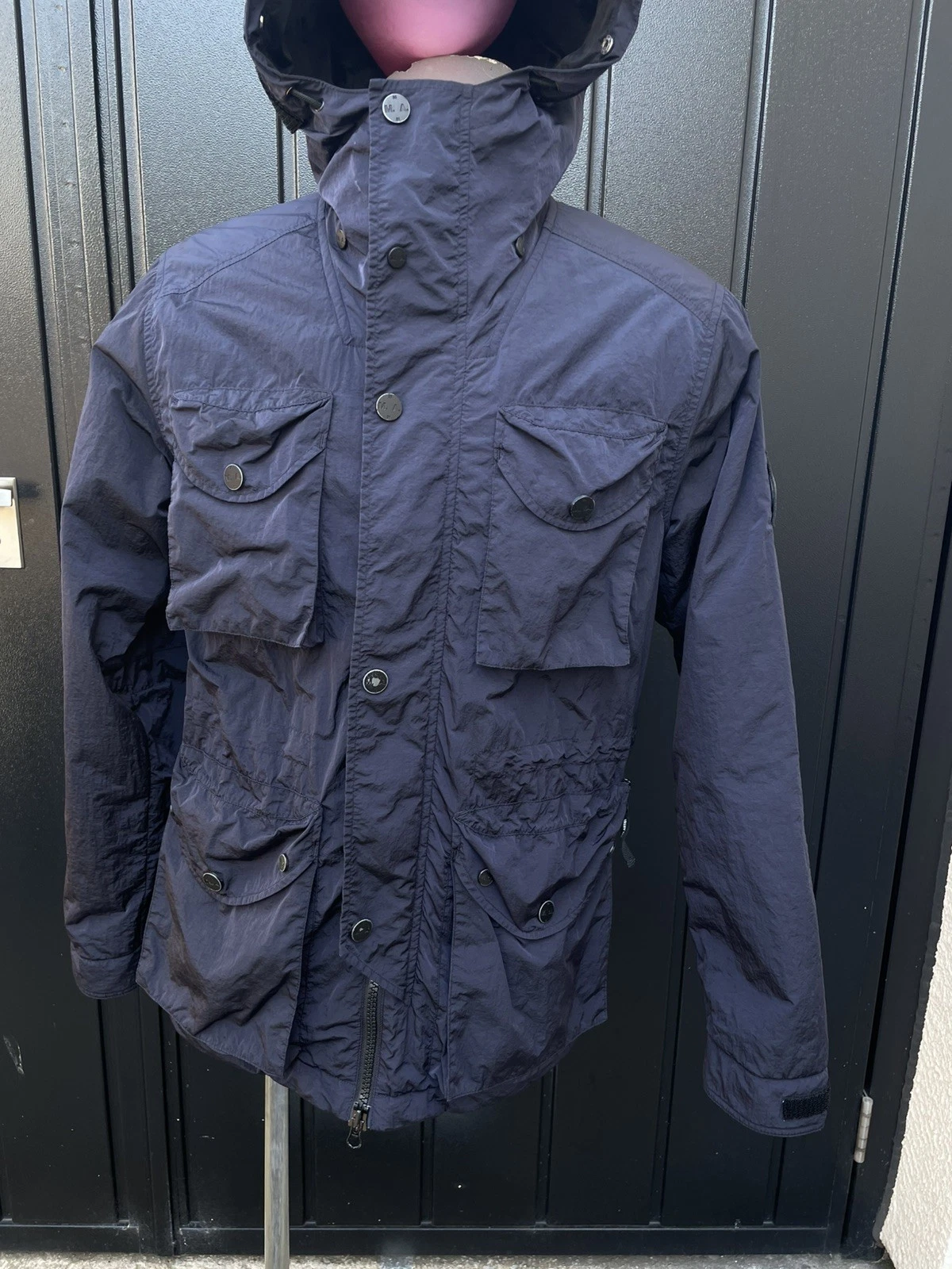 Navy Marshall Artist Liquid Nylon Snow shimmer Parka Size Large