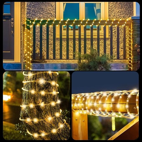 Solar Rope Lights Outdoor Waterproof LED PVCTube Fairy String Light Garden Decor - Picture 20 of 42