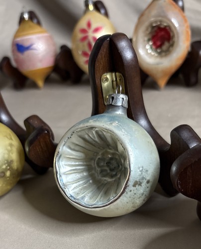 10 schöne Vintage Polen Quecksilber Glas Christbaumschmuck Träne Refaktoren - Bild 4 von 21