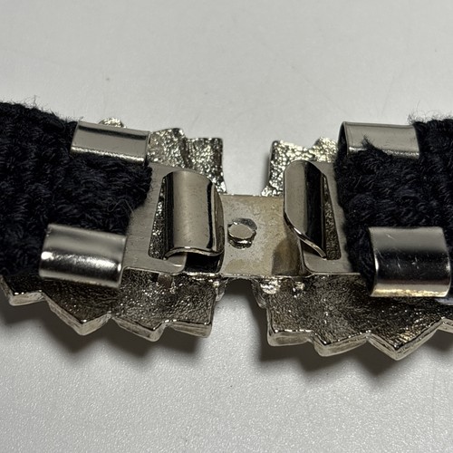 Vintage Metallic Color Stretch Belt With Rhinestone Decorative Buckle - Picture 4 of 7