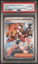 2025 POKEMON WHT EN-WHITE FLARE SPECIAL ILLUSTRATION RARE #171 HILDA PSA 10