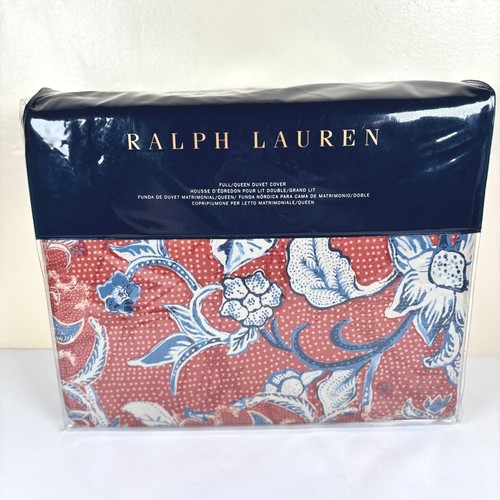 Copripiumino Ralph Lauren Mirabelle Completo/Regina Terracotta 100% Cotone 92x96 NUOVO