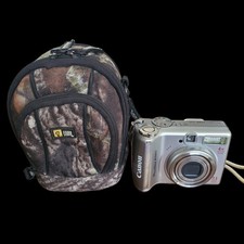 CLEAN Canon PowerShot A560 Digital Camera, 7.1 MP Silver Tested With Camera Case