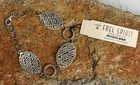 New Peyote Bird Sterling Silver Filigree Chain Bracelet 7” Long J134