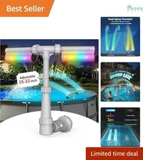 Swimming Pool Fountain Lights LED Waterfall Pool Jet Decor Adjustable Height