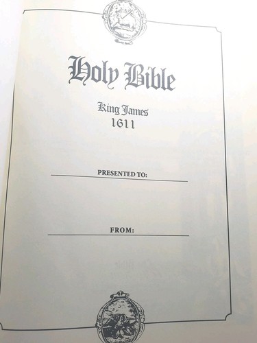 Bible King James 1611 1ère édition fac-similé et feuille 1 page originale avant 1650 - Photo 16/24