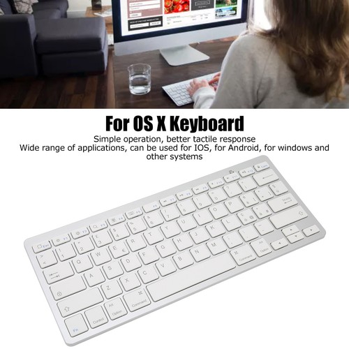 Italian QWETZ Layout Wireless Keyboard Mini 78 Keys Thin Portable White - Picture 5 of 24