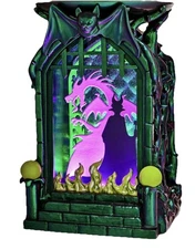 NEW Bath And Body Maleficent Shadowbox Pedestal 3-Wick Candle Holder Villains