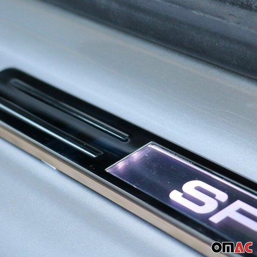 Door Sill Scuff Plate Illuminated for Chevrolet Aveo Blazer Sport Steel 4x - Picture 5 of 7