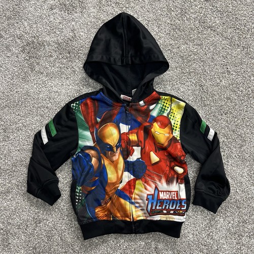 Youth Kids Marvel Superhero Long Sleeve Zip Up Sweat Jacket 4T - Bild 1 von 8