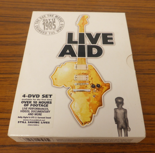 Live Aid DVD Box Set - 4 Disc Set 1985 Wembley / Philadelphia *Sehr guter Zustand