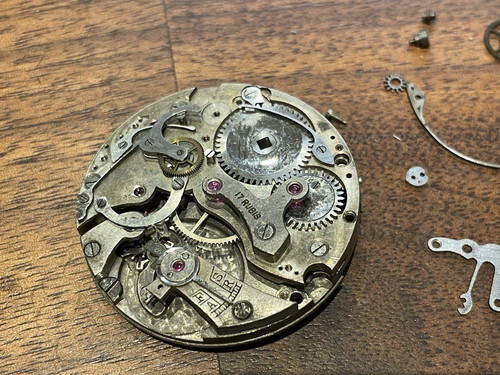 Sehr seltenes Hahn Landeron 2 Register Chronograph Uhrwerk. Hanhart kompatibel? - Bild 1 von 24