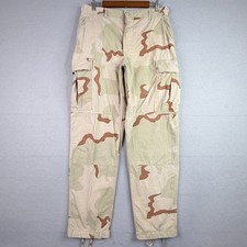 Vintage Military Pants Mens 34x33 Brown Desert Camo 90s Three Color Distressed