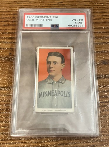 T206 Ollie Pickering Minneapolis Piedmont 350 Subjects SGC 4 VG-EX - Picture 1 of 2