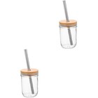 2 Sätze leerer Saftflaschen transparent Wasserspeicherflaschen