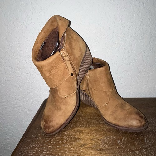 Botas al tobillo The North Face Bridgeton de cuero impermeables con cuña talla 9 - Imagen 1 de 9