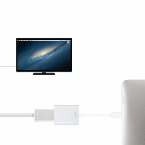 Moshi Mini DisplayPort to HDMI Adapter (4K) - Connect Mac to TV/Monitor - Silver - Picture 6 of 11