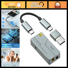 HiFi Portable USB C DAC Headphone Amplifier, 32Bit/384kHz Mini DAC Amp Dongle, 3